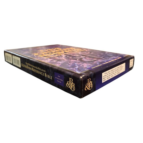 Vtg Broadman & Holman Ultrathin Reference Bible NIV Black Leather Gold-Edged Pag - Picture 8 of 9
